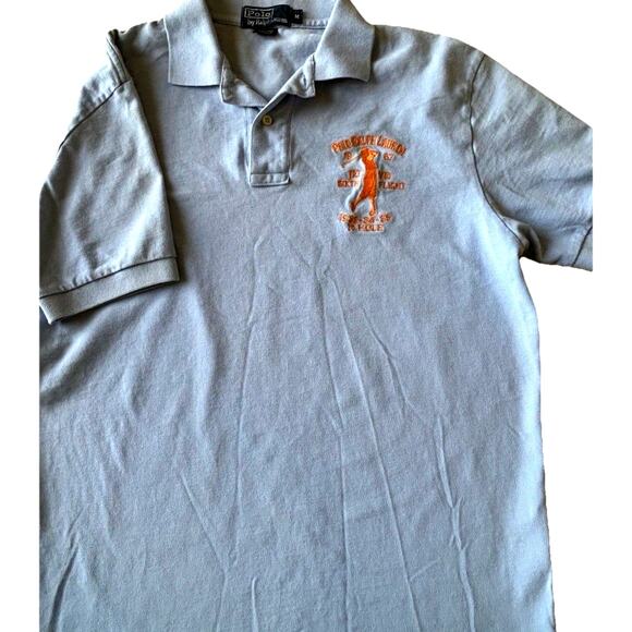 Ralph Lauren Other - VTG Ralph Lauren Polo Mens M Golf Rugby BIG Golfer Man 18 Hole Blue Orange Retro